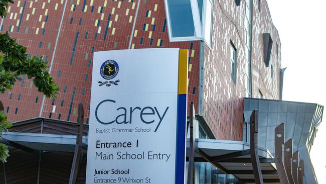 Carey Grammar has seven top staff paid a share of $2.46m. Picture: Sarah Matray