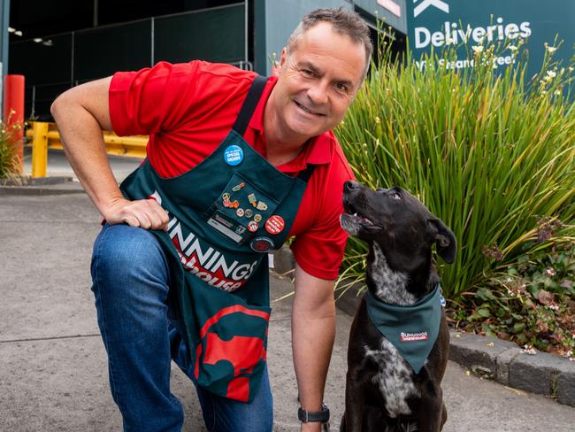 Bunnings managing director Mike Schneider and his dog Henry.