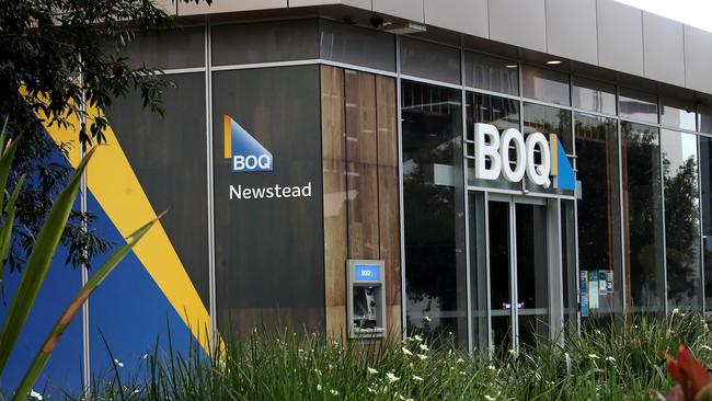 Bank of Queensland stock images at the BOQ building in Newstead Brisbane. Picture: NCA NewsWire /Jono Searle