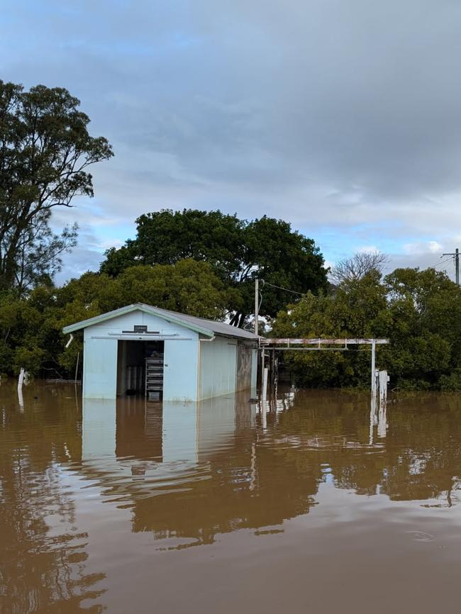 Floods caused massive damage to Peita Carroll's Oyster Farm Brighton Oysters. Picture: Supplied