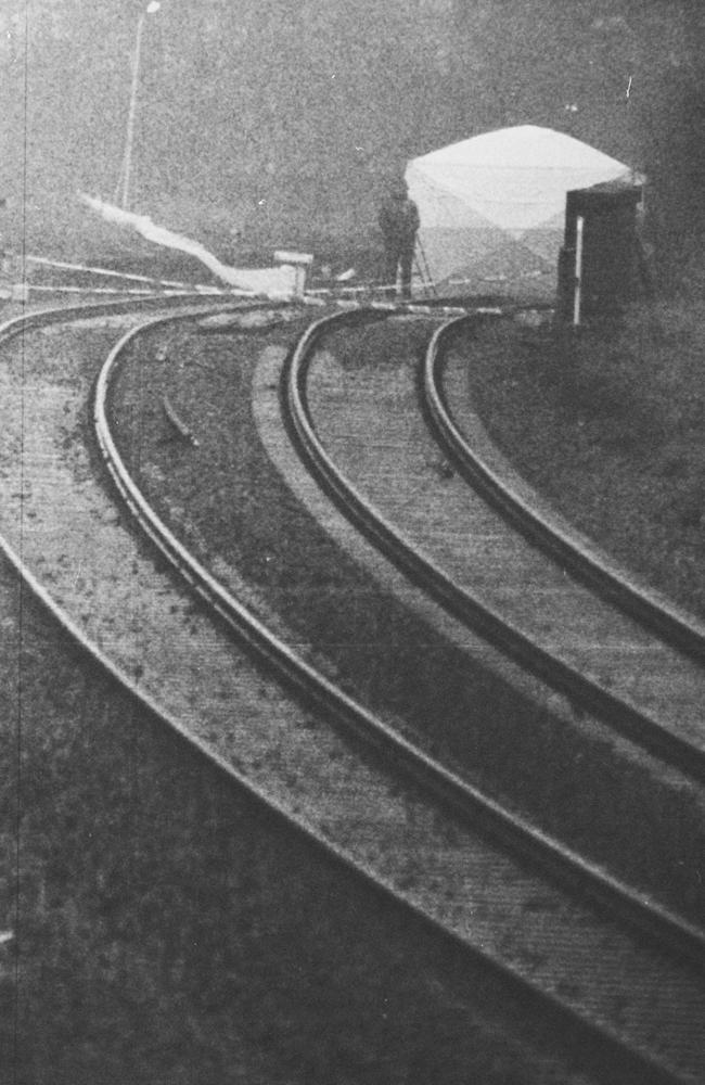 Murder scene: The train tracks where the little boy’s body was found. Picture: News Corp