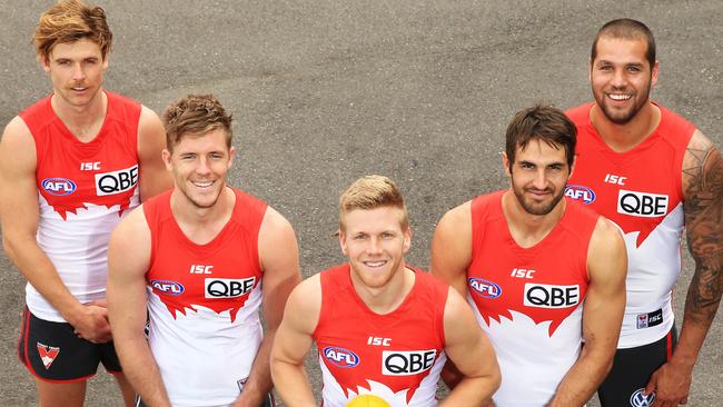 A record five Swans players earned All-Australian honours. Picture: Mark Evans