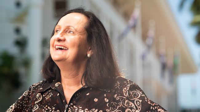 The sole surviving member of Territory Alliance Robyn Lambley has confirmed she will quit the party today and once more become an independent MLA. She is pictured on the lawns of Parliament House. Picture: Che Chorley