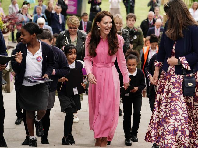 Princess of Wales joins pupils from schools taking part in the first Children's Picnic ahead of the 2023 RHS Chelsea Flower Show in London. Picture: Jordan Pettitt / POOL / AFP