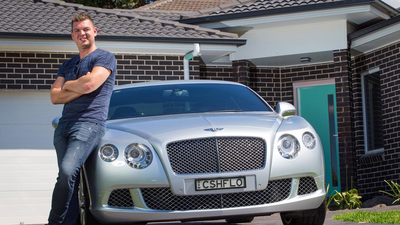 Birch pictured five years later, aged 30. The CSHFLO number plate moved to a new car. Picture: Jonathan Ng