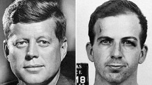 President John F Kennedy and his assassin Lee Harvey Oswald