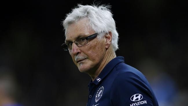 The pressure is mounting on Mick Malthouse. Picture: Wayne Ludbey