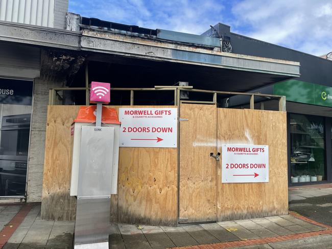 A tobacco store on Commercial Rd in Morwell was also targeted by offenders on February 14 this year. Picture: Jack Colantuono