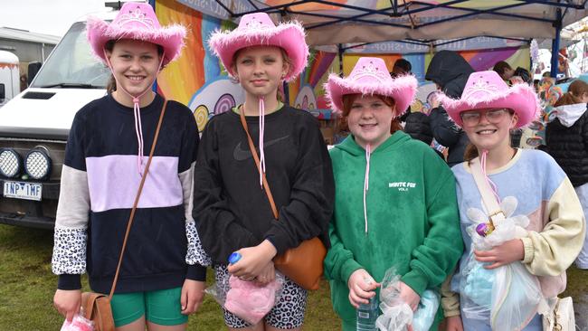 Lara Stewart, Lexi Boyle, Layne Godfrey and Lily Bickery having a great time at the show.