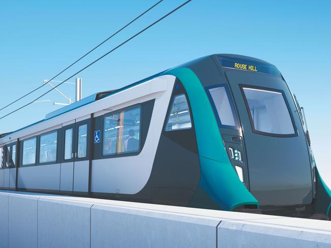 What the new Sydney Metro trains will look like.