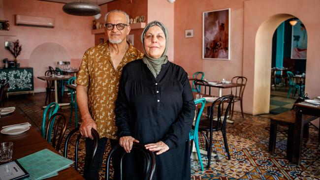 Zelmai and Farida Ayubi at their Parwana restaurant in Torrensville. Picture: MATT TURNER.