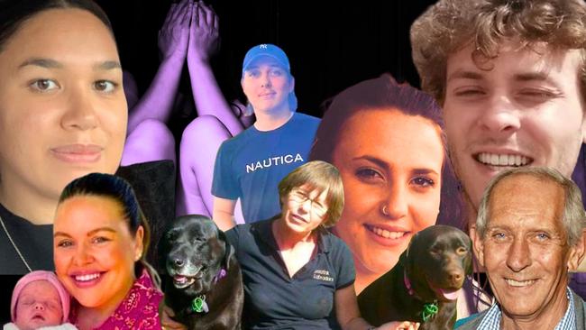 Some of the alleged murder victims who died in Queensland in 2023.