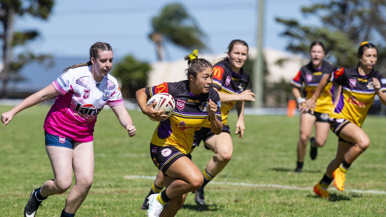 Western Clydesdales Natalia Webb (pictured playing for the Gatton Hawks) has been named in the Queensland Sapphires team. Picture: Kevin Farmer