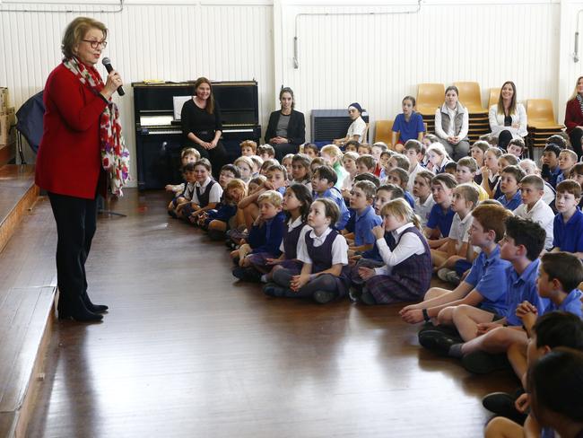 Kenny came to address the assembly and listen to the choir. Picture: John Appleyard