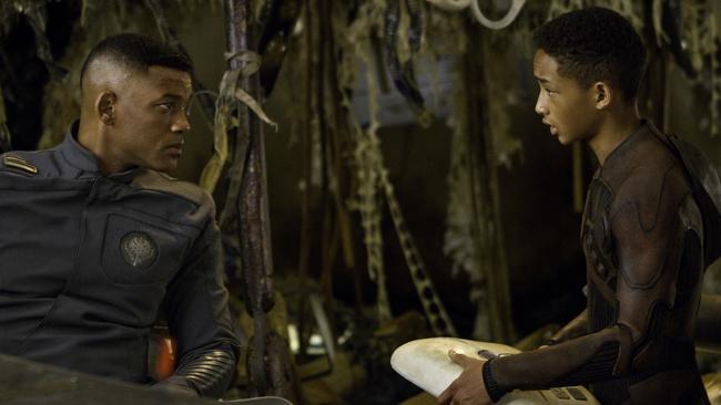 Will and Jaden Smith in After Earth. Picture: Sony Pictures