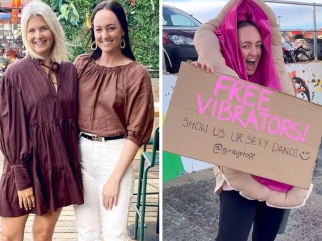 Two women are using humour to talk about pleasure. Picture: Instagram