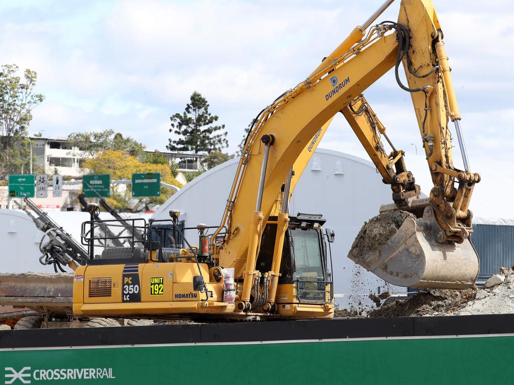 Construction on Labor’s Cross River Rail at Woolloongabba.