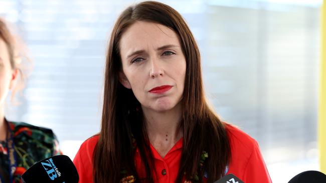 New Zealand Prime Minister Jacinda Ardern speaks to media in Nauru this week. Photo: Nathan Edwards