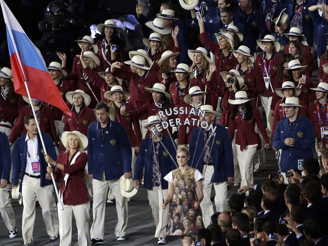 Maria Sharapova was the Russian flag bearer at the London Games.