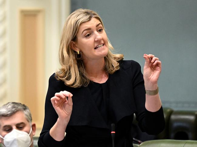 Shannon Fentiman during Question Time at Parliament House.