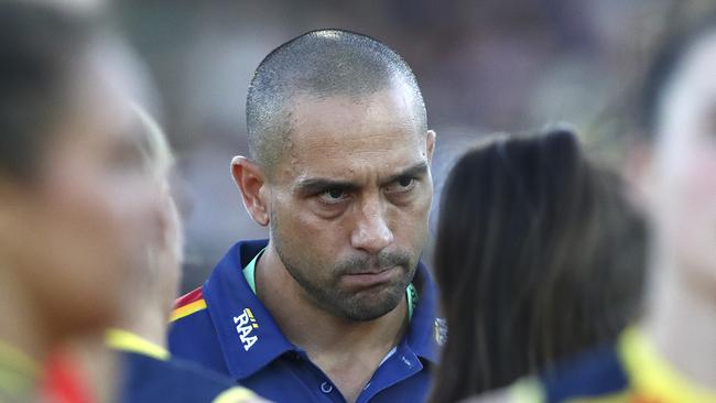 McLeod in his role as assistant coach for the Crows AFLW side. Picture: Sarah Reed