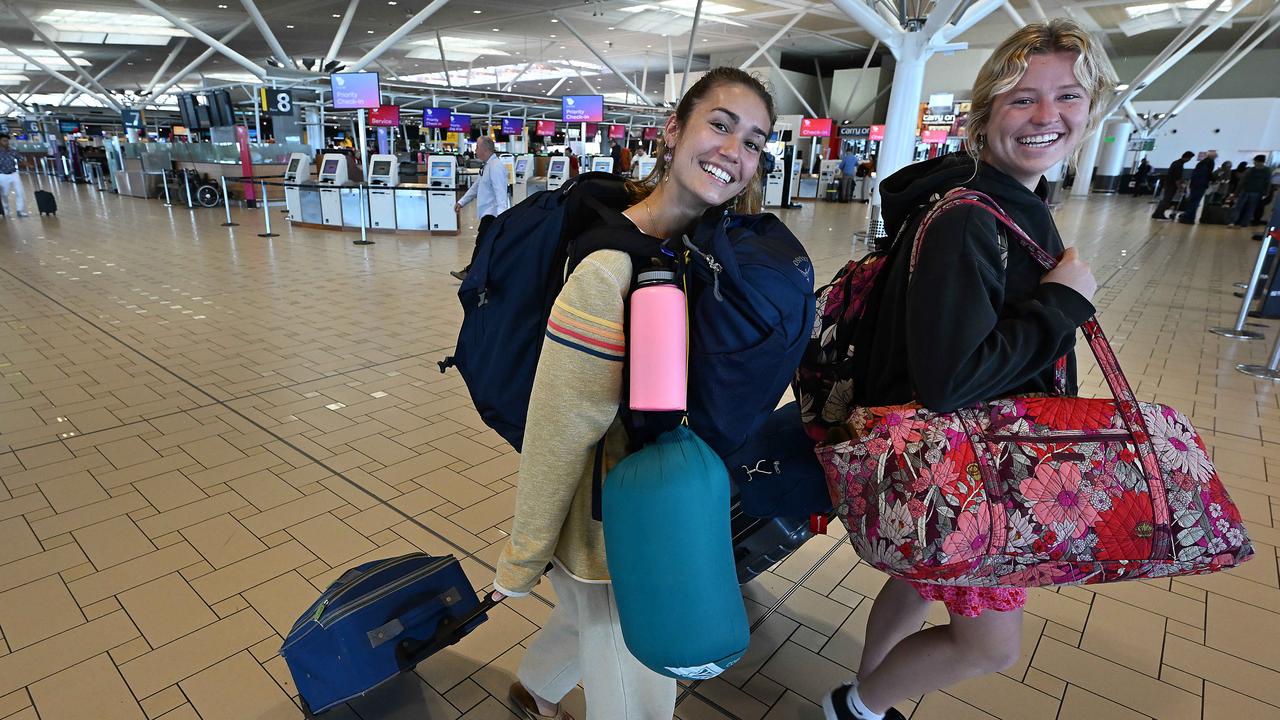 Brisbane International Airport will close its last Covid testing clinic on Friday, as travellers enjoy an increasing return to normality. Picture: Lyndon Mechielsen