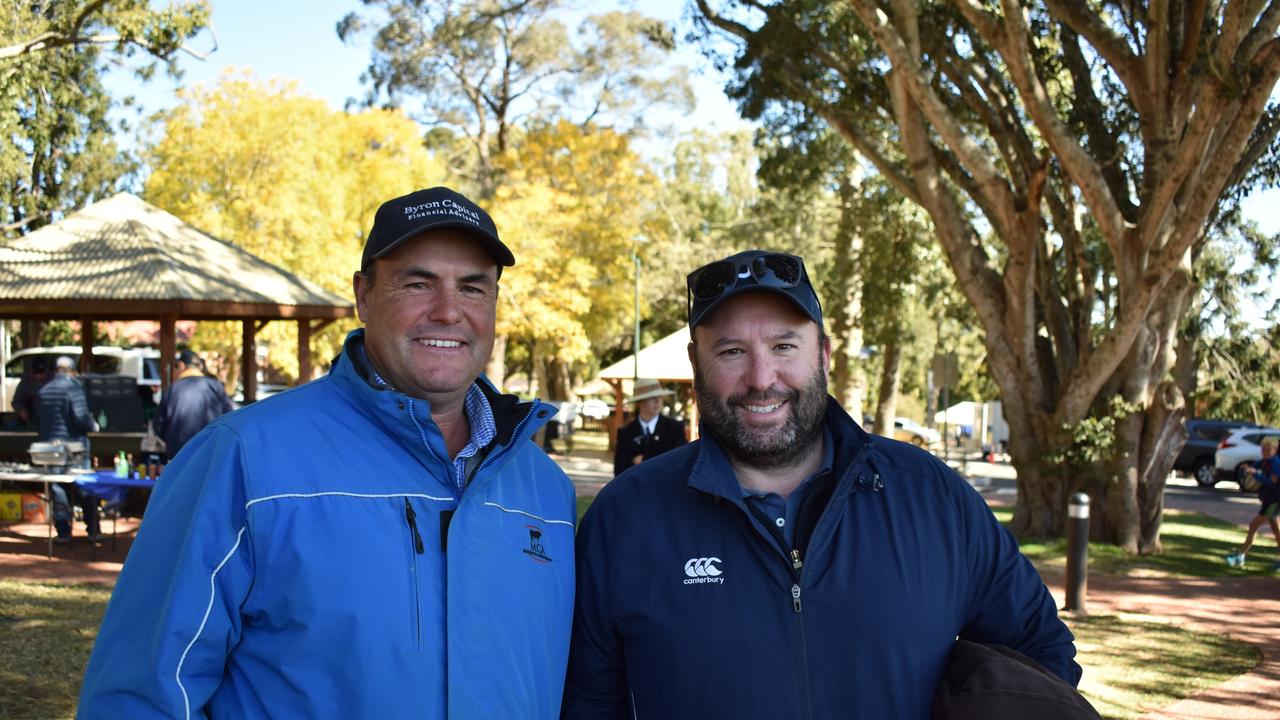 Andrew Leslie and Sam Barwick at Grammar Downlands Day, Saturday, August 19, 2023. Picture: Peta McEachern