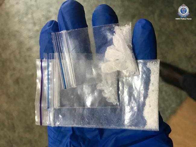 A quantity of methamphetamines seized during search warrants executed by Coffs Clarence District Police on Thursday, 8th August, 2019.