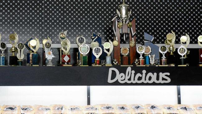 Trophies line CQ's Best Bakery 2018's shelves. Picture: Jann Houley