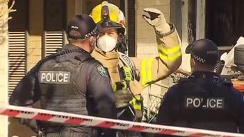 Two elderly people were rushed to hospital after a blaze ripped through an Elizabeth Grove home. Picture: 7NEWS