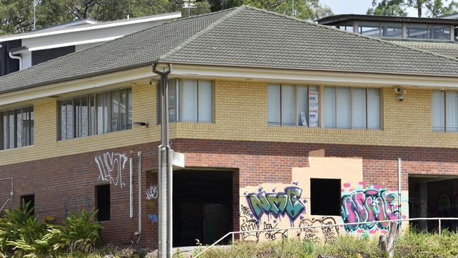 Vandals target the last remaining building on the site. Picture: Brian Bennion