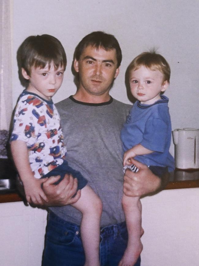 Steve Tozer with his sons Matt and Josh in earlier years. Picture: Mark Brake