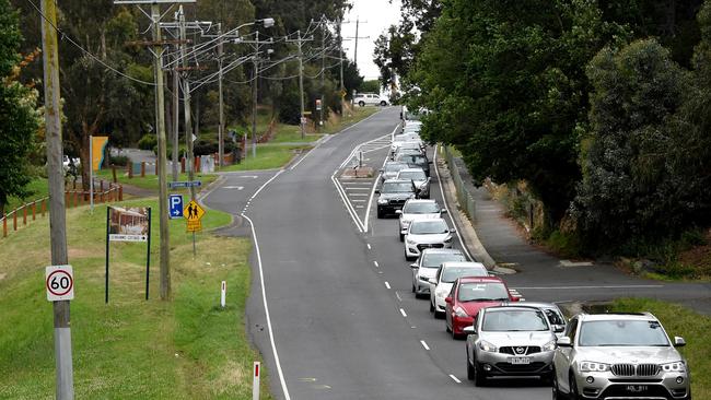 The intersection is at the bottom of a hill. Picture: Nicole Garmston