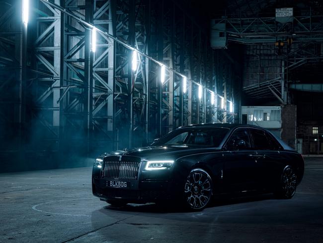 EMBARGO FOR TWAM 12 MAR 2022. FEE MAY APPLY. Black Badge Ghost, Rolls Royce. Source: Supplied