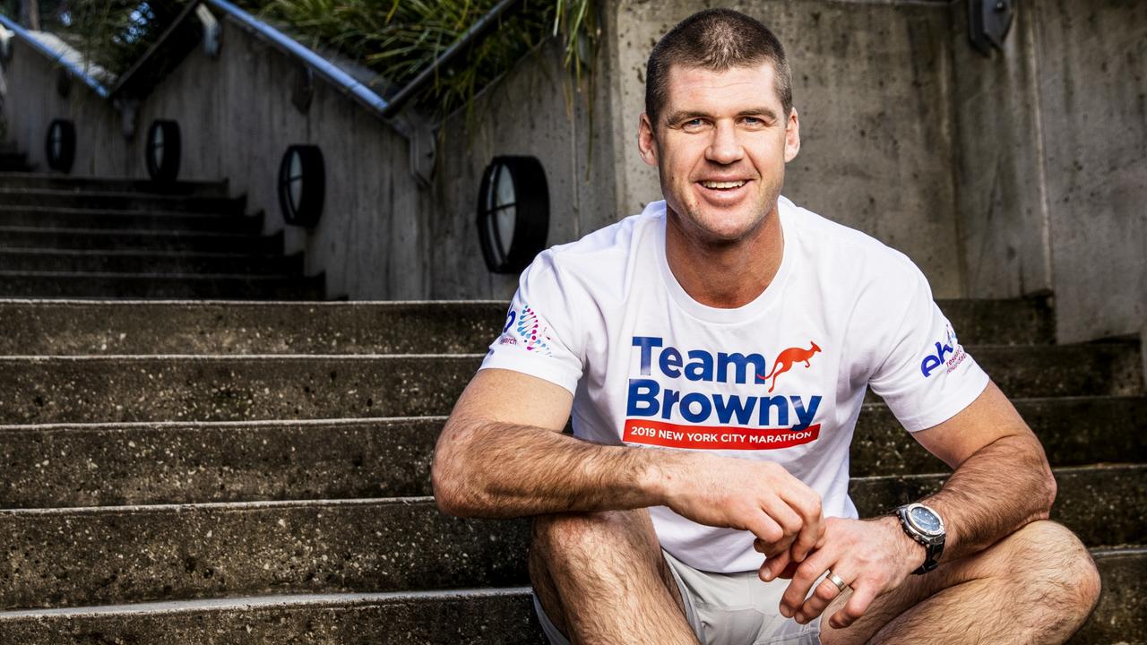 Jonathon Brown, Nova breakfast co-host and former footballer. Picture: Nicole Cleary