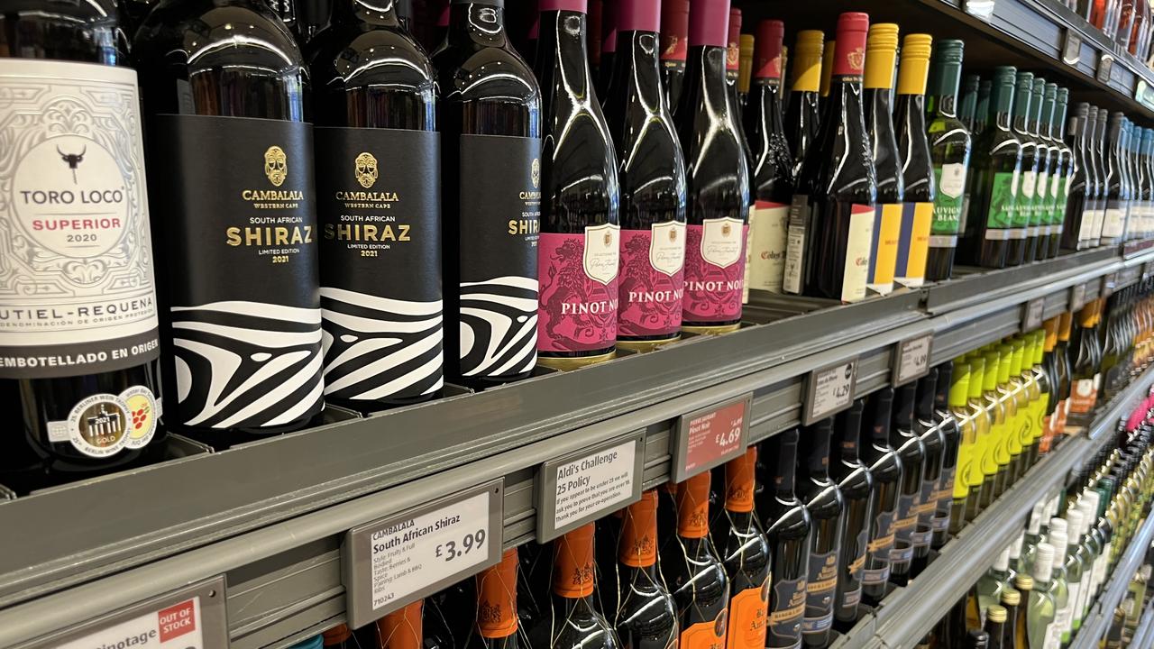 There may be 300 fewer products than an average Aldi, but there’s still plenty of booze at Aldi Local. Picture: Benedict Brook/news.com.au.