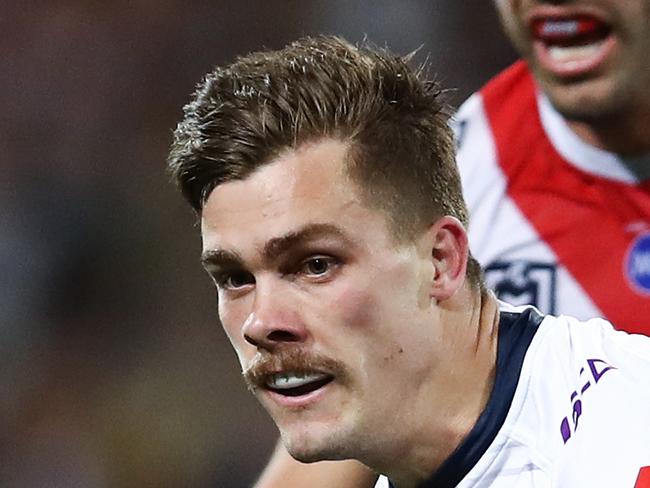 SYDNEY, AUSTRALIA - SEPTEMBER 28: Ryan Papenhuyzen of the Storm runs the ball during the NRL Preliminary Final match between the Sydney Roosters and the Melbourne Storm at the Sydney Cricket Ground on September 28, 2019 in Sydney, Australia. (Photo by Brendon Thorne/Getty Images)