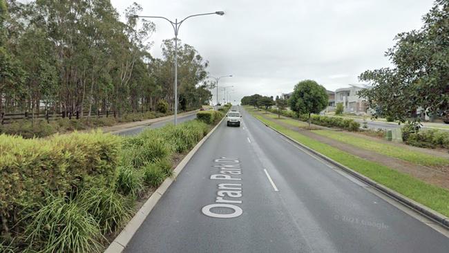 A male pedestrian in his 20s was reportedly hit by a car in Oran Park earlier that day. Picture: Google Maps