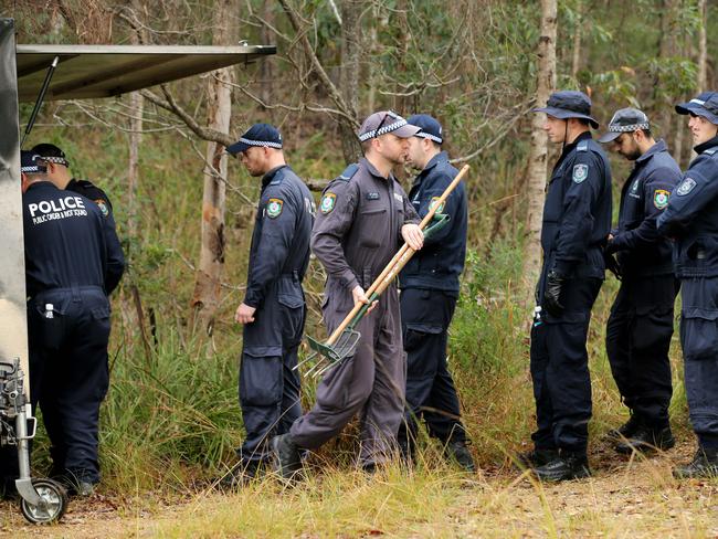 Police search for forensic evidence relating to the disappearance of William Tyrell in the small town of Kendall on the NSW mid north coast.  . Pic  Nathan Edwards