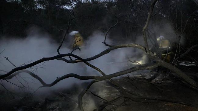 CFS battles a bushfire in Port Lincoln on Sunday. Picture: Lincoln CFS