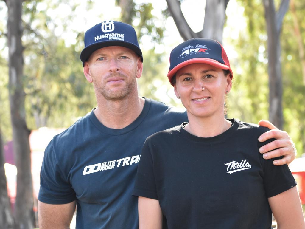 Amy and Adrian Smith from the Sunshine Coast at the KTM Australian Junior Motocross Championships at Rockhamptonâ€™s Six Mile Raceway, September 28 to October 1, 2022.