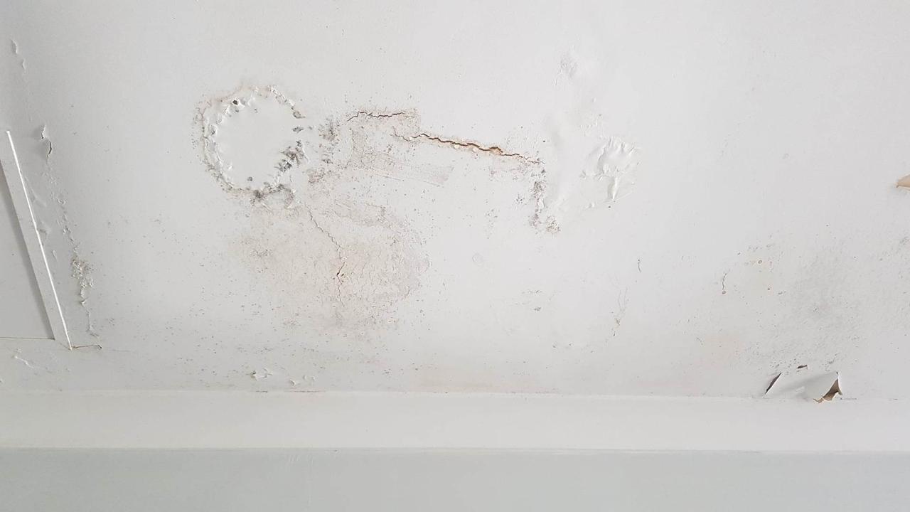 Large cracks began to form on the ceiling. Picture: Supplied