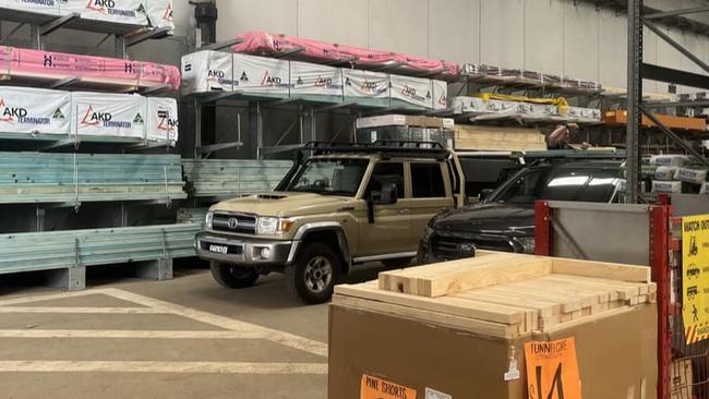 The tradie said he double parked to hold up the customers like they did to him. Picture: Facebook