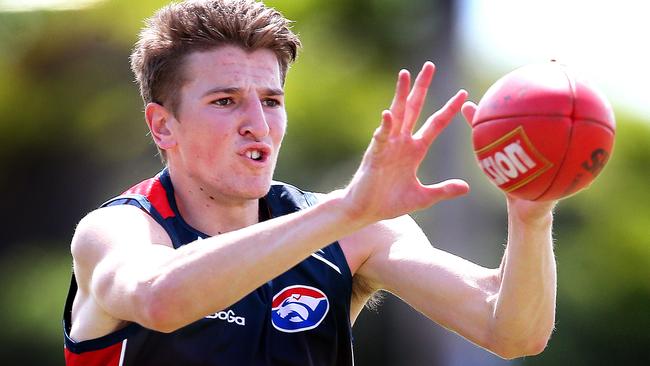 Young Bont on the pre-season training track before his debut season. Picture: Wayne Ludbey