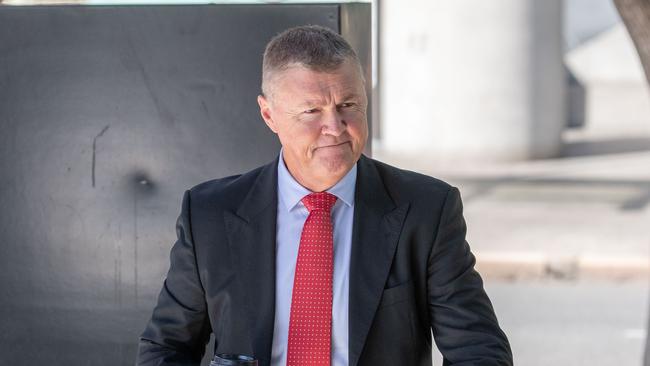 Former CFMEU boss Dave Hanna arrives at the Brisbane Magistrates Court today. Picture: AAP/Glenn Hunt