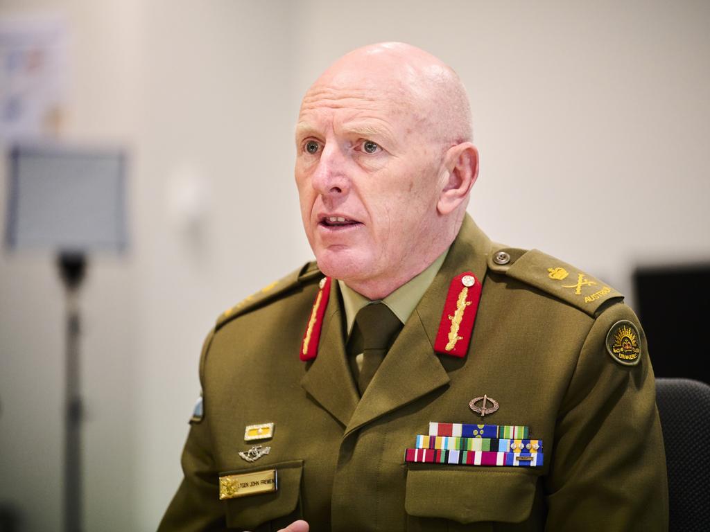 Lieutenant General John Frewen is the head of Australia's coronavirus vaccine rollout. Picture: Rohan Thomson/Getty Images