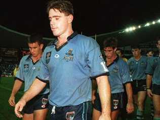 A baby-faced Brad Fittler with the Blues back in 1995.