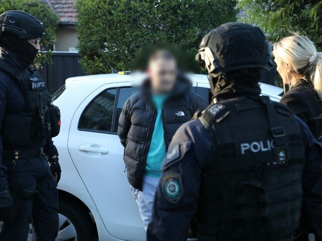 During the search detectives seized multiple phones, other electronic devices and prohibited drugs. Picture: NSW Police