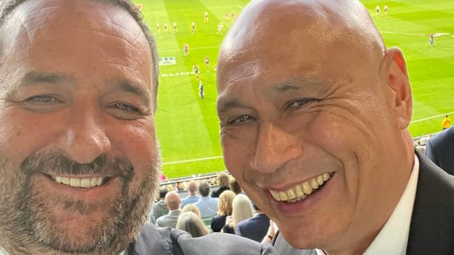 Mick Molloy and Darren Chow at the MCG.