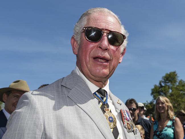 Prince Charles, The Prince of Wales, greets well-wishers at Bicentennial Park, Darwin, Tuesday, April 10, 2018. The Prince of Wales and Duchess of Cornwall are on a seven-day tour of Australia, visiting Queensland and the Northern Territory. (AAP Image/Getty Images Pool, Brook Mitchell) NO ARCHIVING